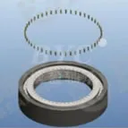 Rotary table bearing and bearing house is clearance fit